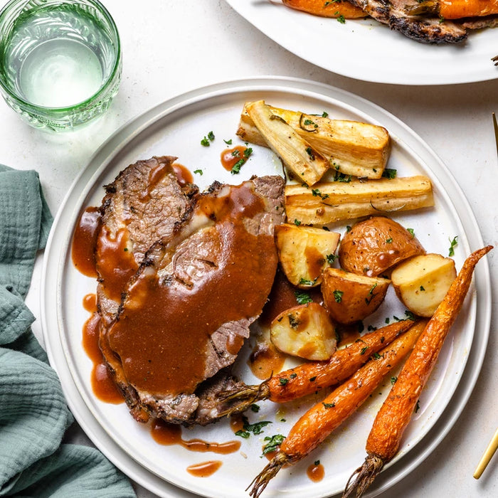 One Pan Roast Beef and Vegetables