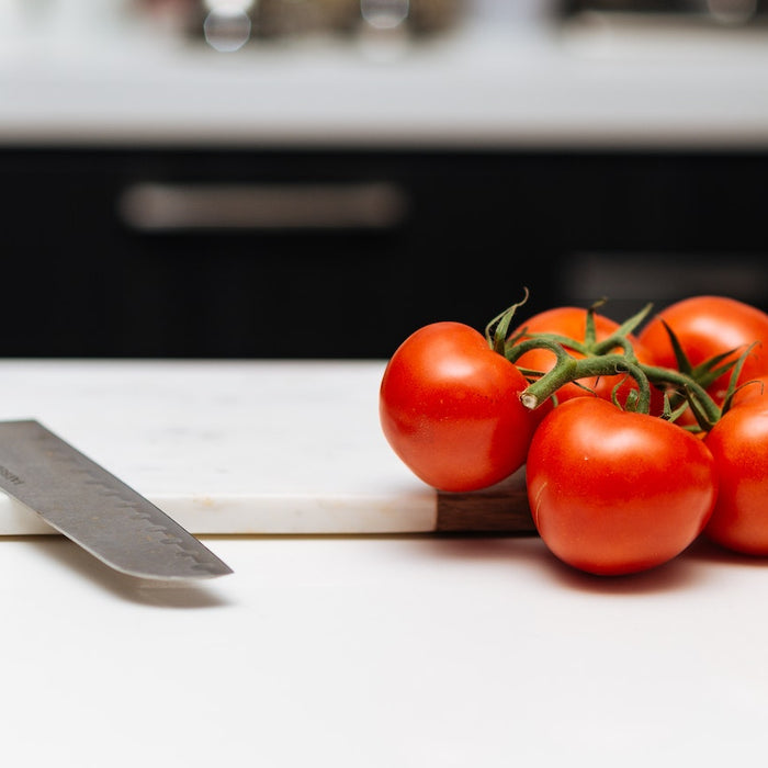 knife on cutting board