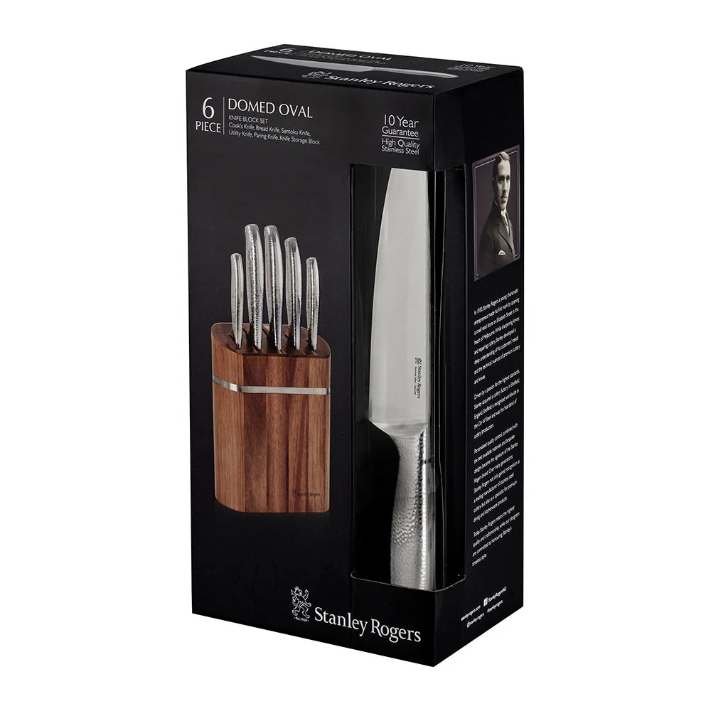 Stanley Rogers Domed Oval 6 Piece Knife Block