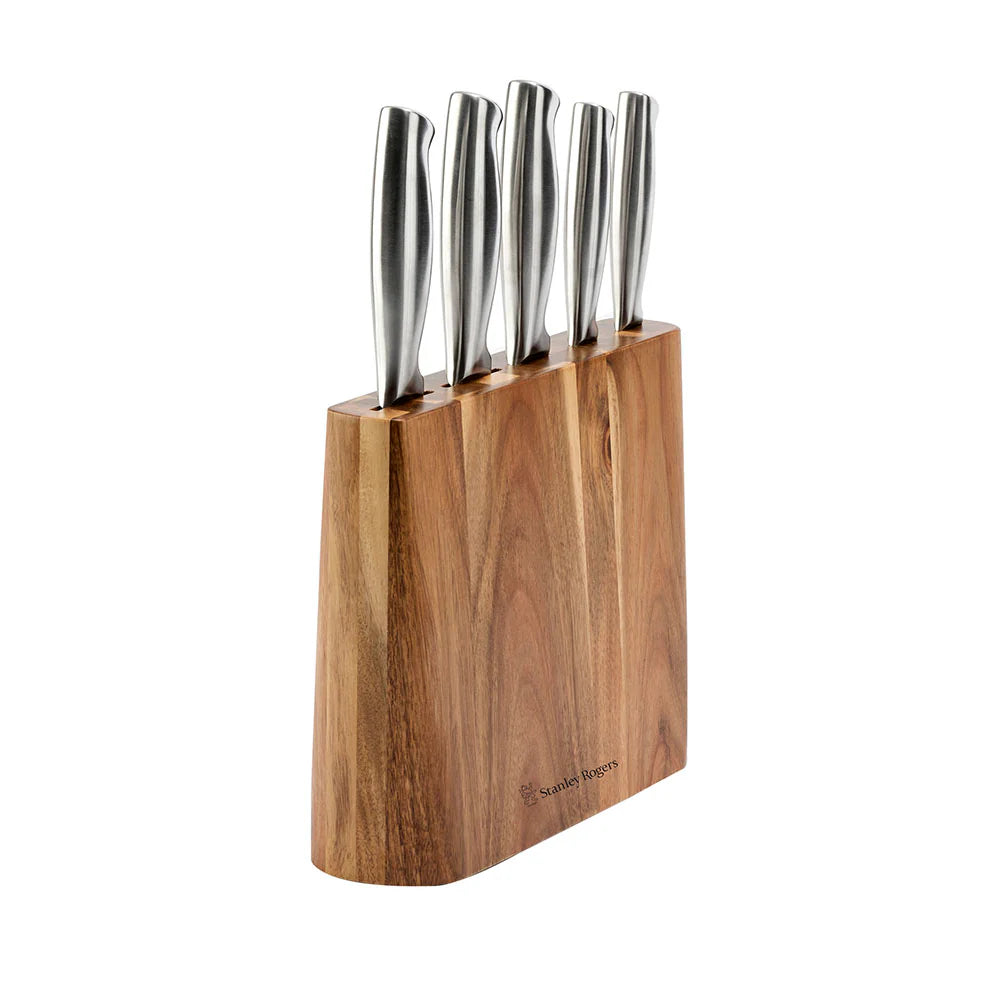 Stanley Rogers Slim Wedge 6 Piece Knife Block