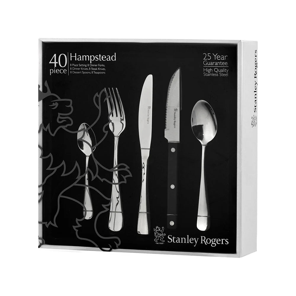 Stanley Rogers Hampstead 40 Piece Set with Steak Knives